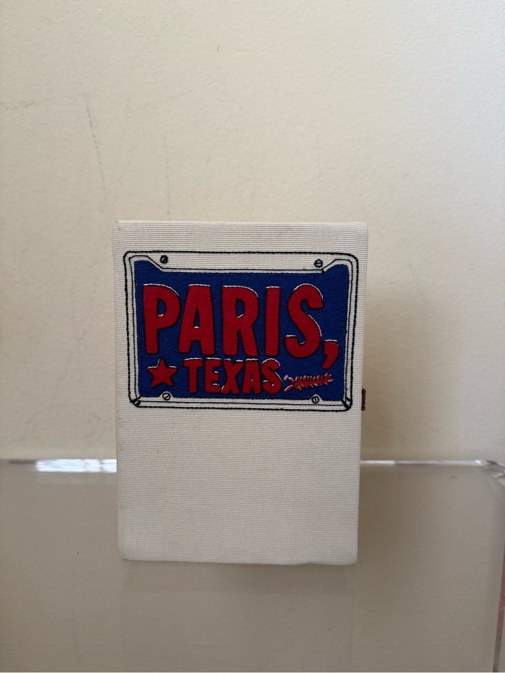 Olympia Le-Tan Paris Texas License Plate Clutch Bag Limited Edition White